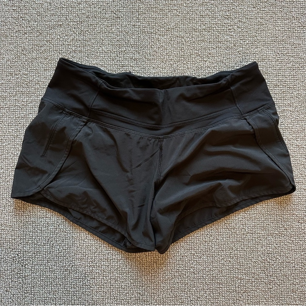 Lululemon Athletica Black Athletic Shorts Moisture-Wicking Performance
